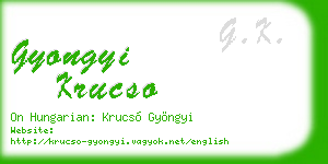 gyongyi krucso business card